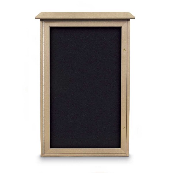 Indoor Enclosed Combo Board, 72"x36", Satin Frame/White Porc & Rubber